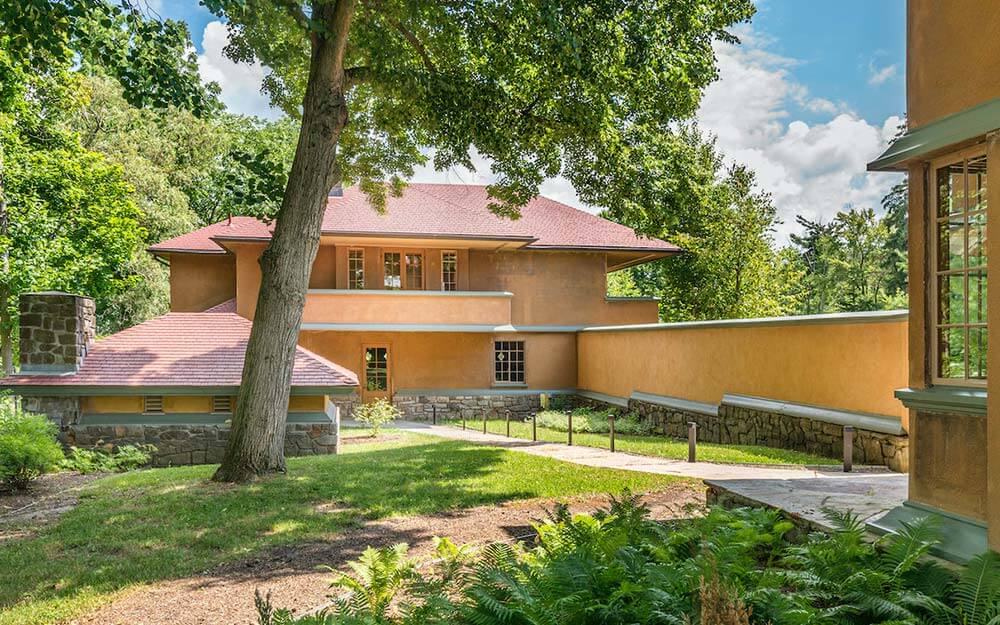 Frank Lloyd Wright’s Graycliff Estate is located along the Lake Erie shoreline in Derby, approximately 30 minutes south of Buffalo.