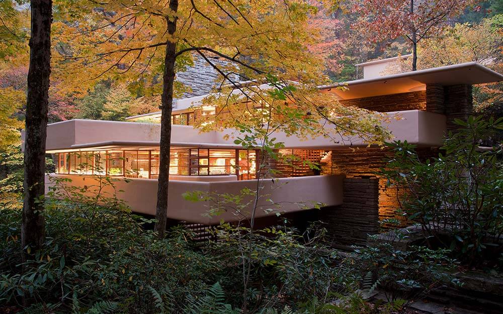 Designed in 1935, Frank Lloyd Wright’s Fallingwater is one of the architect’s most acclaimed works.