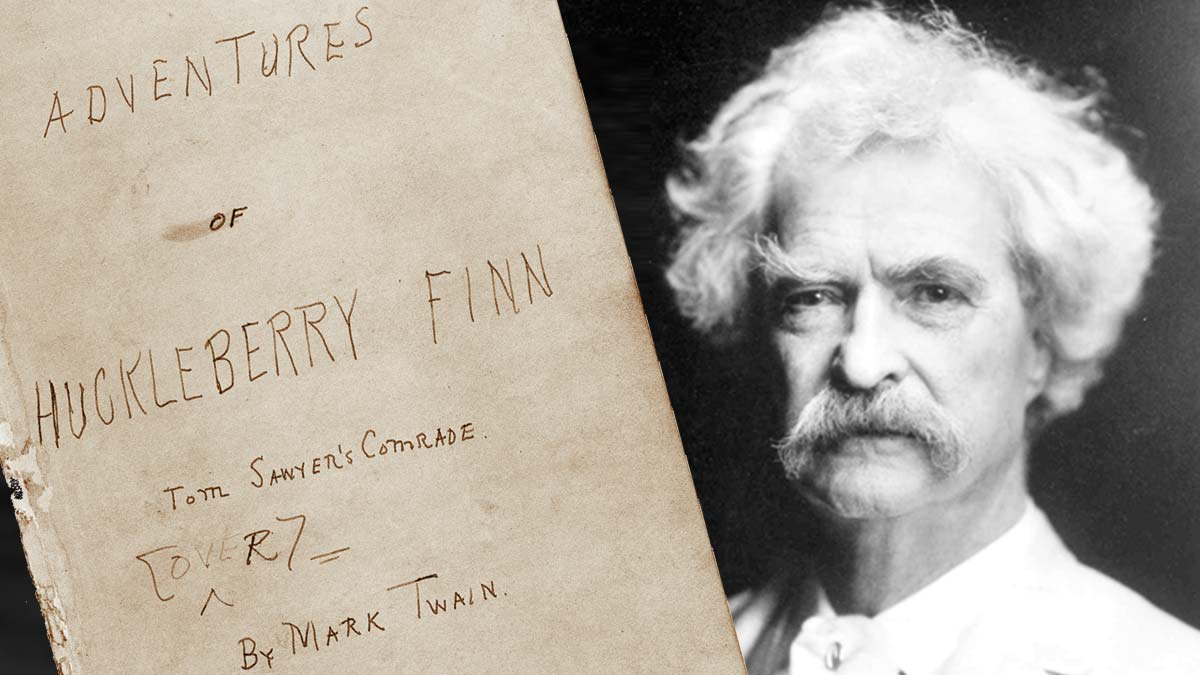 Huckleberry Finn manuscript at the Mark Twain Room